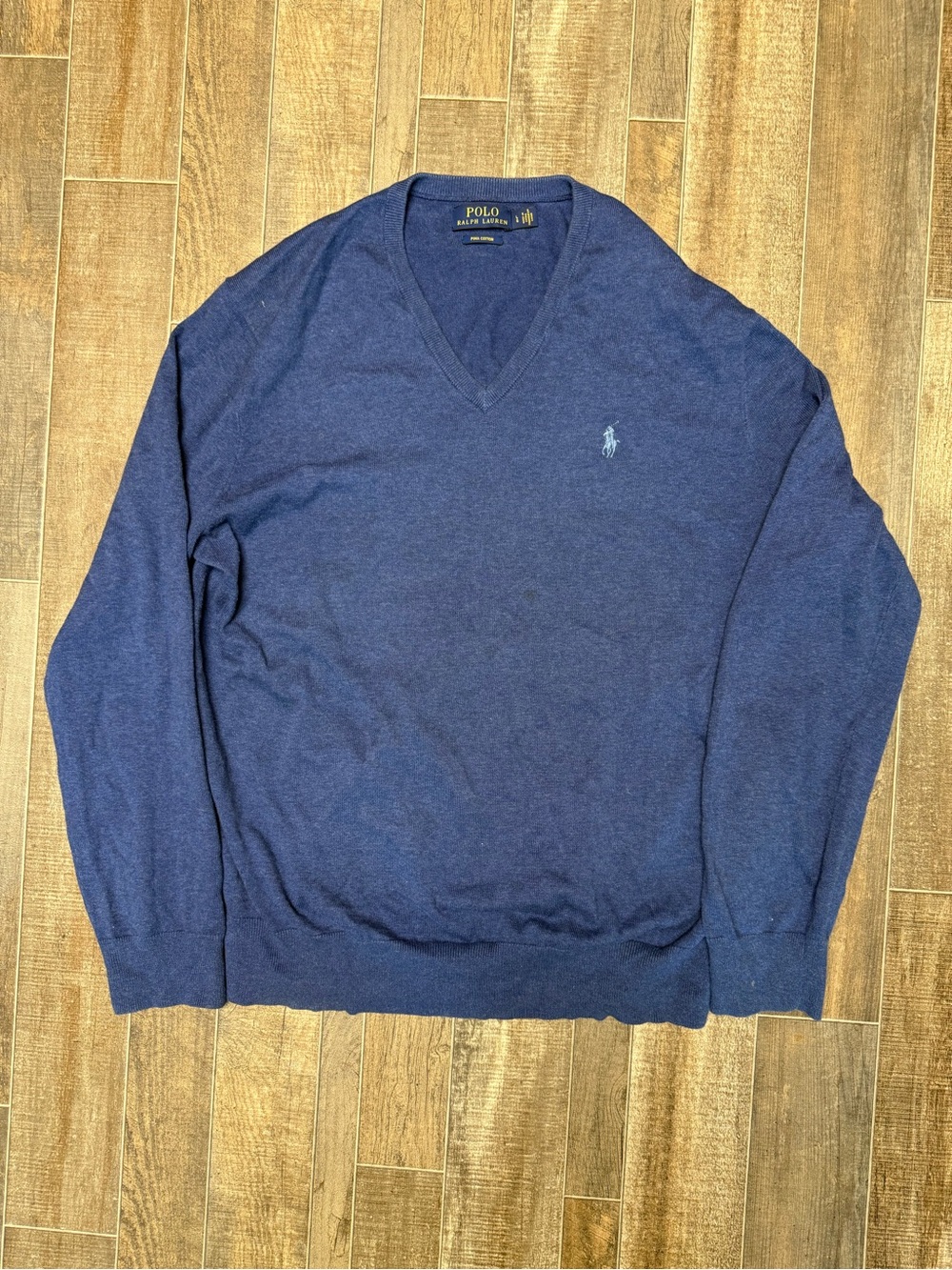 Ralph Lauren Navy Blue V-Neck Sweater